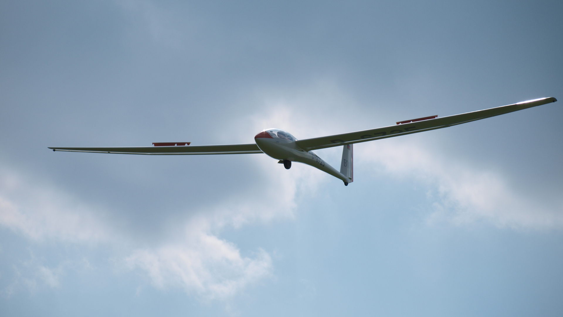 Landeanflug Segelflugzeug